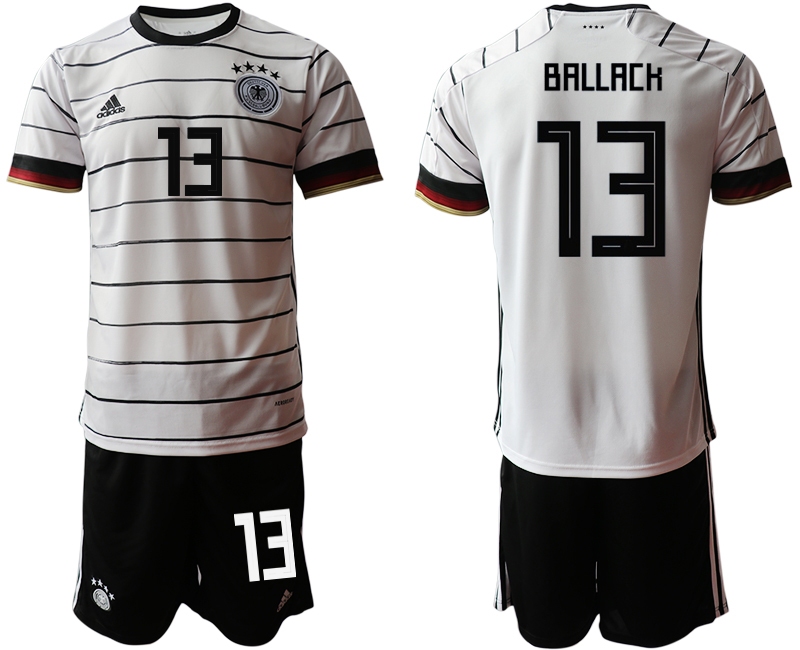 Men 2021 European Cup Germany home white 13 Soccer Jersey1